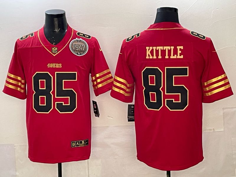 Men 2025 Nike San Francisco 49ers #85 Kittle Red gold Limited NFL Jersey 042->san francisco 49ers->NFL Jersey